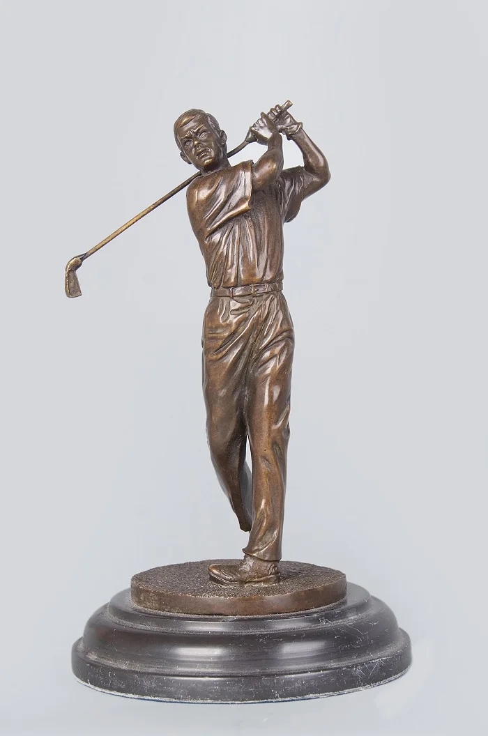 Buy ATLIE Bronze Classical Golfer Man Sculpture Bronze