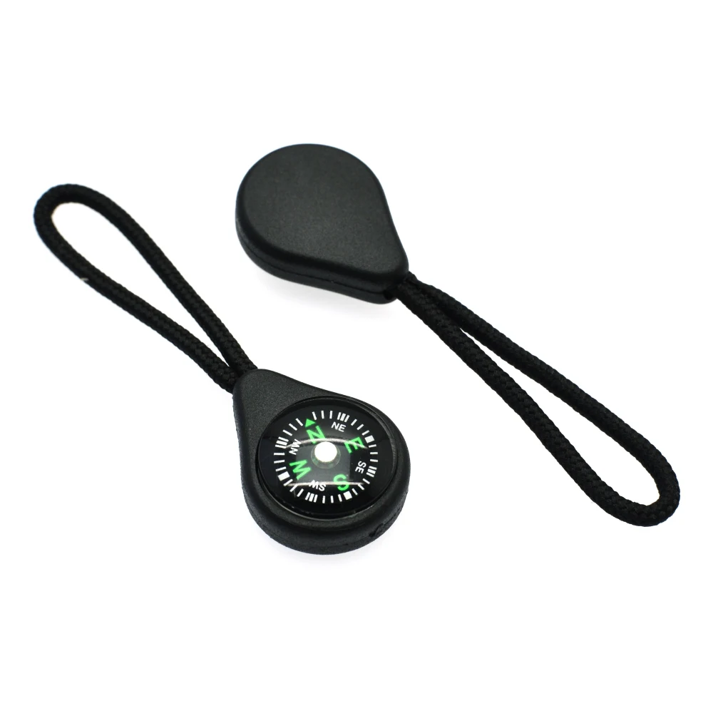 Plastic Compass Zipper Pull With Strap For Backpack Gym Suit garment Accessories 2pcs, zipper pullers,zipper accessories