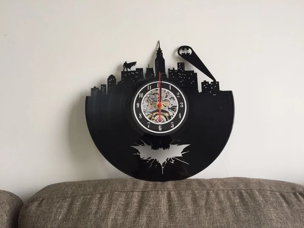 Настенные часы Batman Arkham City Логотип лучшие часы настенные-украсить ваш дом с современными большой супергероя Art