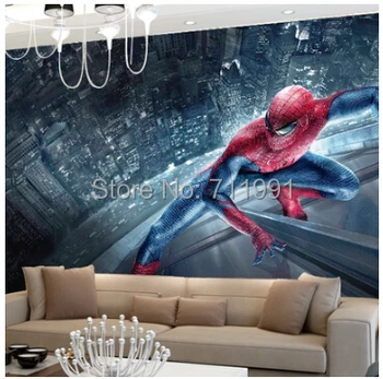 

Free shipping custom 3D large murals of children room bedroom to the living room TV background wall paper spider man