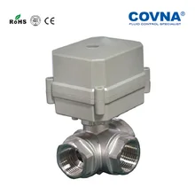 DN25 мини-электропривод из нержавеющей стали 3 ходовой шаровой кран