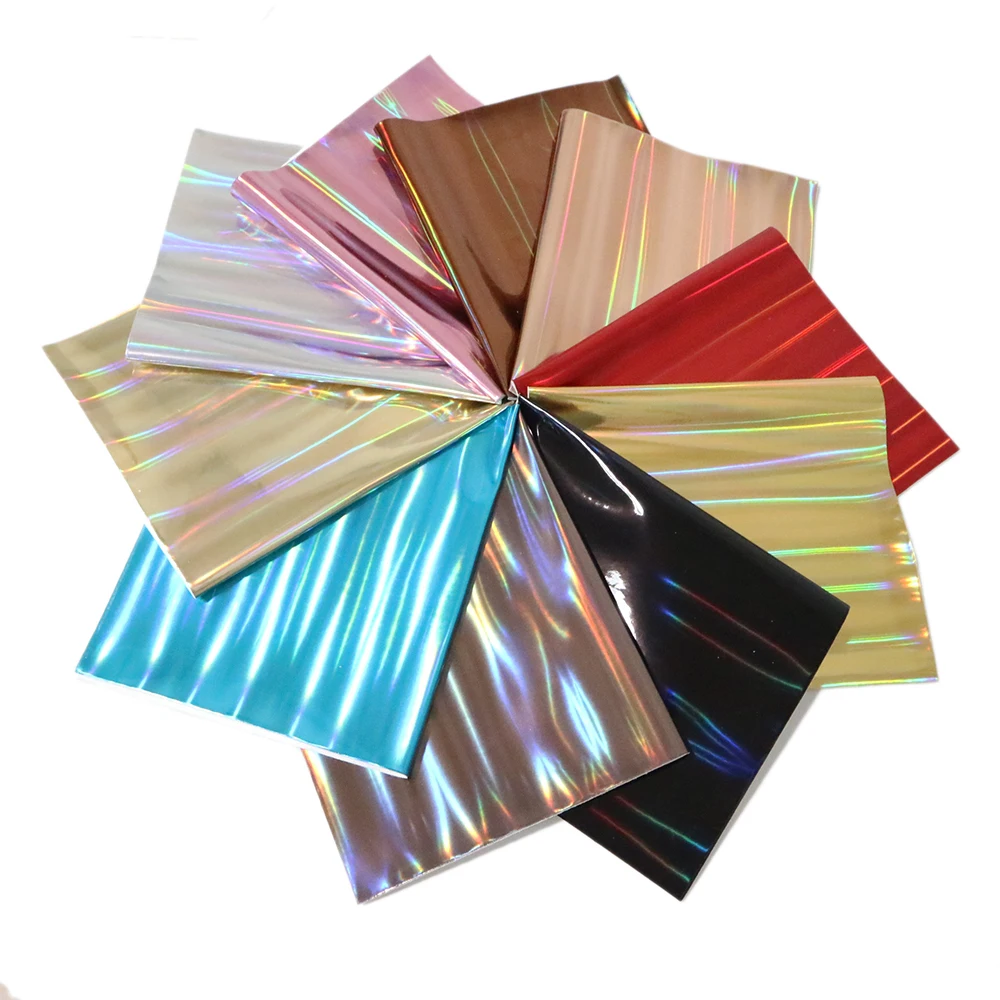 

david angie 20*34cm Laser Holographic Faux Synthetic Leather Fabric DIY Handag Shoes Handmade Material Crafts,1Yc6630