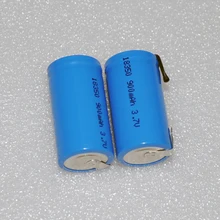 2 шт 3,7 v INR 18350 перезаряжаемый литий-ионный аккумулятор 900MAH для светодиодный фонарик и динамик