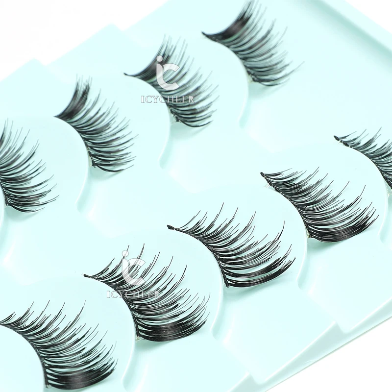 

ICYCHEER 5Pairs Makeup False Eye Lashes Half Corner Mini Cosmetic Eyelashes Extension Set