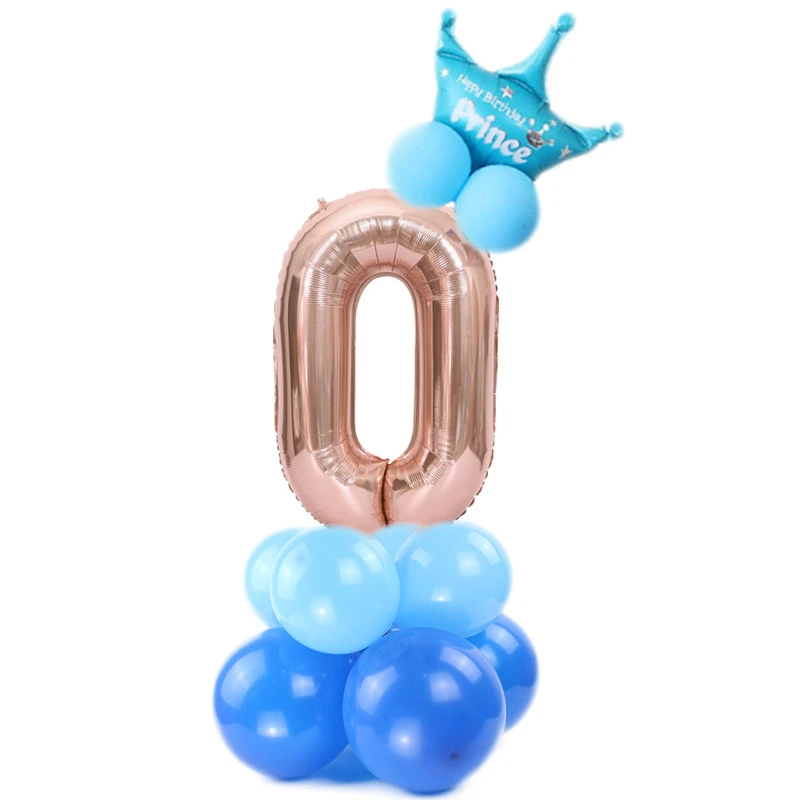 С днем рождения воздушные шарики принцессы Свадебная вечеринка Фольга воздушные шары к дню рождения для мальчиков и девочек, для детей 0, 1 2 3 4 5 6 7 8 9 Шарики ко дню рождения