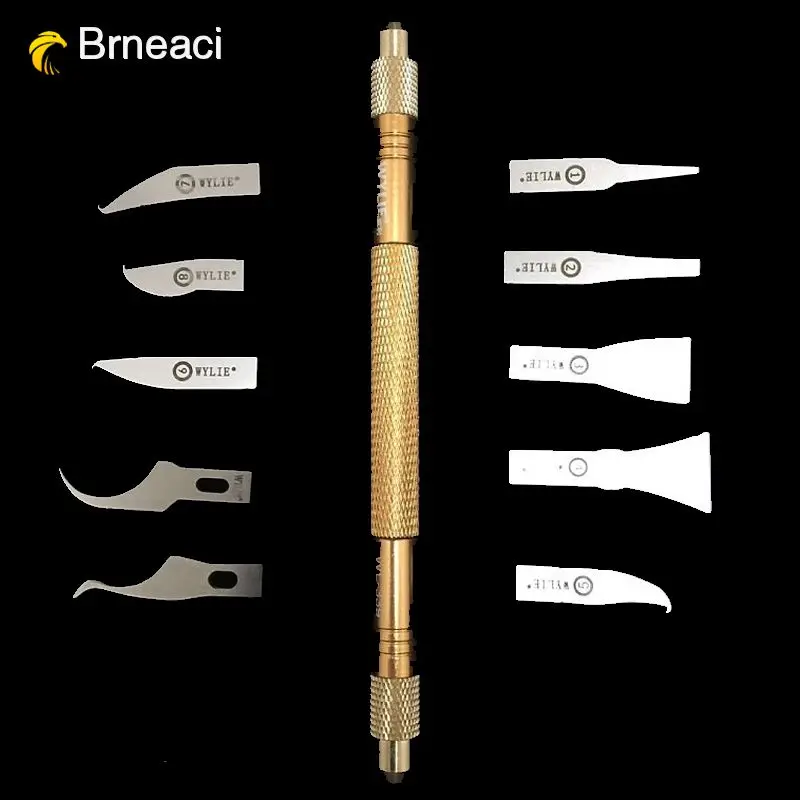 Brneaci 10 in1 IC Chip Repair Thin Blade Tool CPU Remover for iPhone