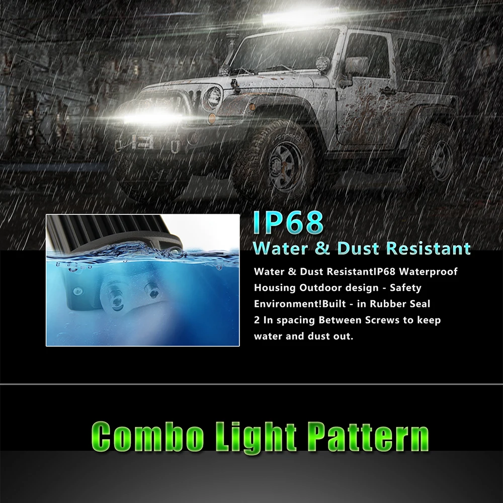 Barra de Luz Barra de Combinação Nova 42 50 52 Offroad 390w 585w 780w 936w 975w Led Trabalho Ponto Inundação Lâmpada Condução co Luz 22 32 8 Cheap Barra de luzLuz de trabalho