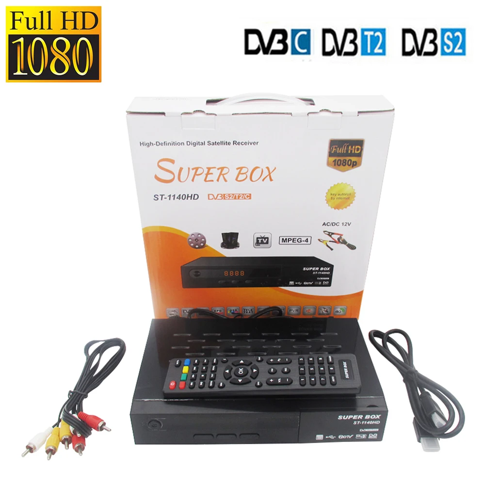 

DVB-T2 DVB-S2 DVB-C Digital Satellite Receiver Super Box Support Cccam Newcamd Mgcamd Powervu Key TV Turner vs Freesat V8 V7