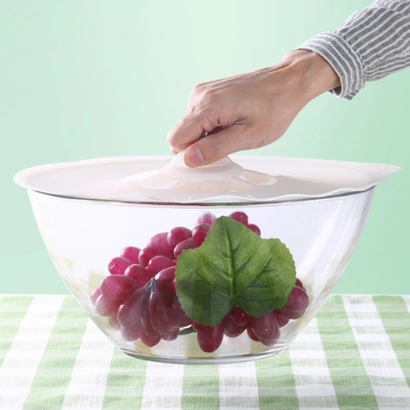 12 inch large silicone cover kitchen reusable food storage covers