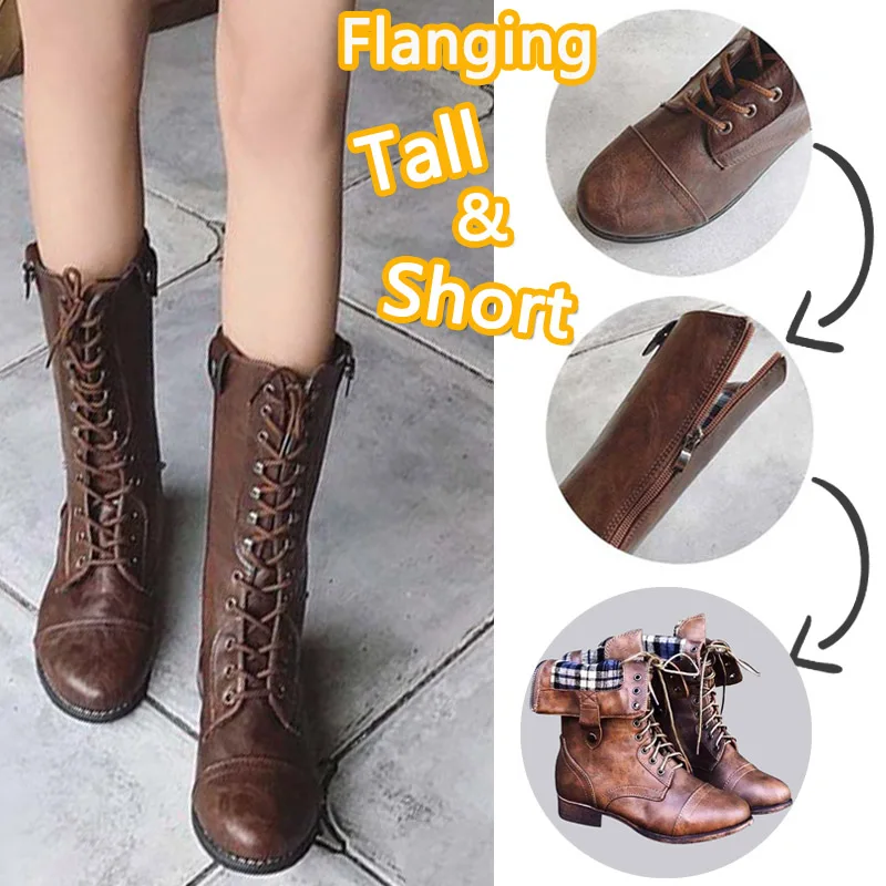

Fashion New Punk Gothic Style Lace Up Belts Round Toe Boots Women Shoes Short Boots Street Haulage Drop Shipping Extensible