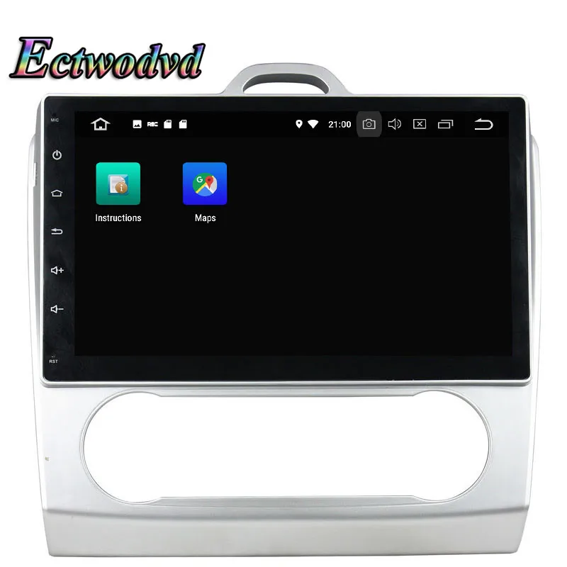 Clearance Ectwodvd Octa Core 4G RAM 64G ROM Android 9.0 Car Multimedia DVD Player GPS HeadUnit for Ford Focus 2007 2008 2009 2010 2011 AT 3
