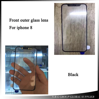 

10pcs/lot New Front Outer Screen Glass Lens Replacement for iphone X Black Color Free Shipping