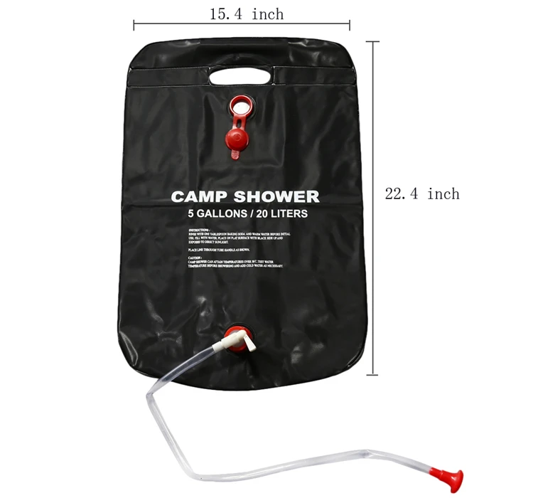 Acampamento Chuveiro PVC Saco 20L CHURRASCO Piquenique