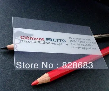 

Free shipping one faced Printing Clear PVC card-backfround white color-500pcs- card case for free