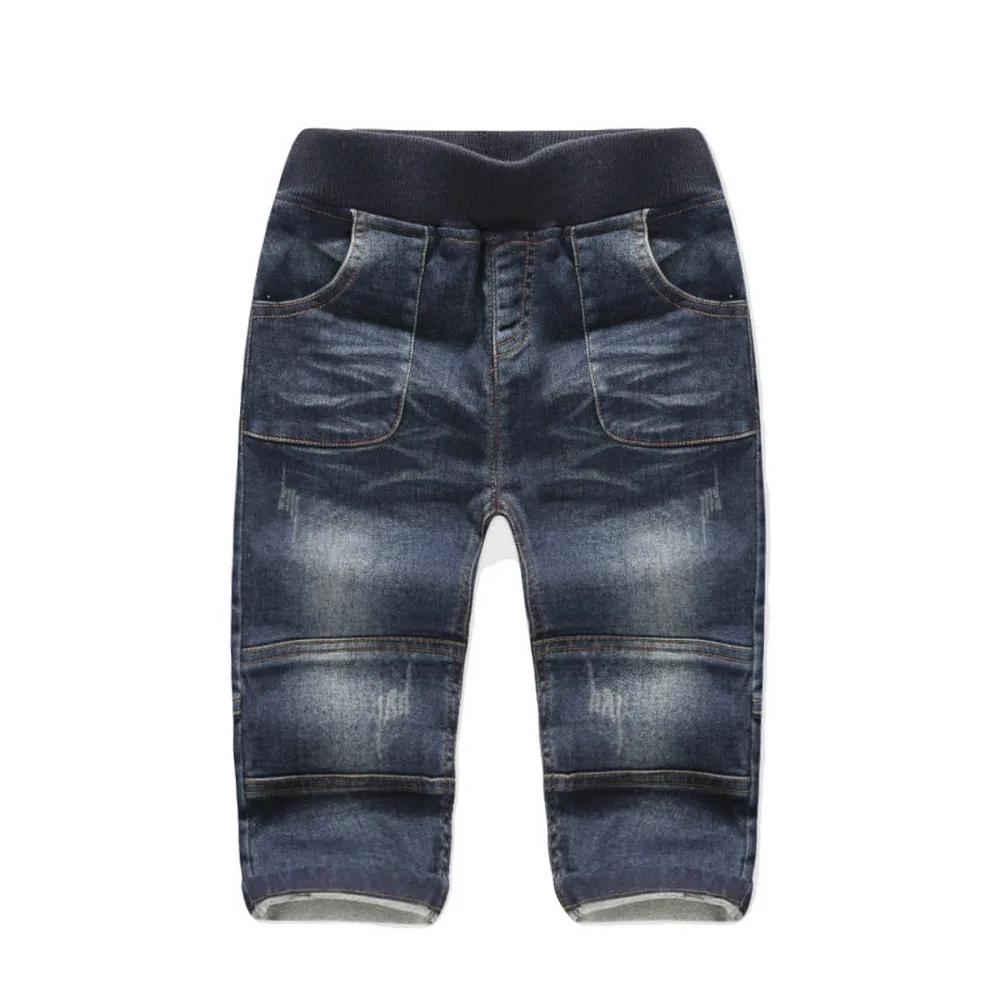 От 1 до 5 лет джинсы для малышей; плотные свободные хлопковые Стрейчевые брюки для мальчиков и девочек; сезон весна-осень; брюки для малышей; Джинсовая одежда для малышей; одежда для детей