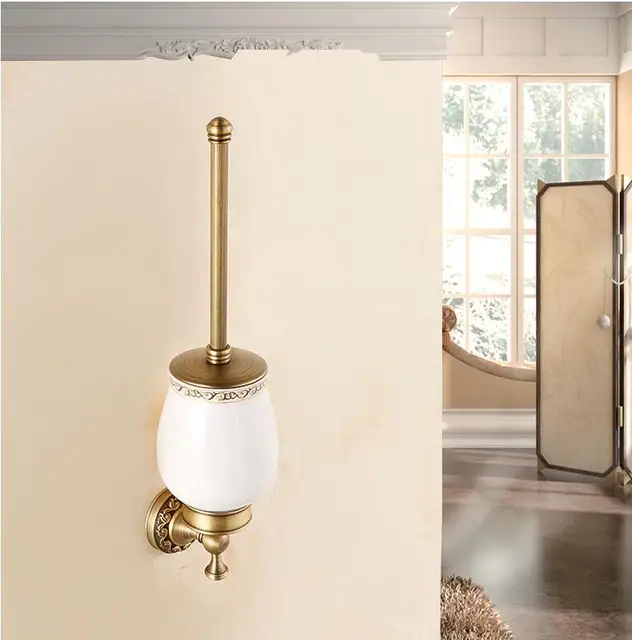 European Luxury Bathroom Accessories Antique Bronze Toilet Brush European Luxury Bathroom Accessories Antique Bronze Toilet Brush Holder Bath Products High Quality Free Shipping