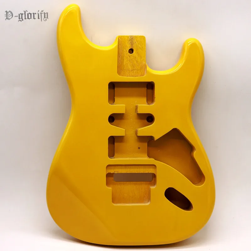 Новейший Floyd Rose yellow цвет молочно-белый цвет ST корпус гитары липа металлик золото - Цвет: yellow