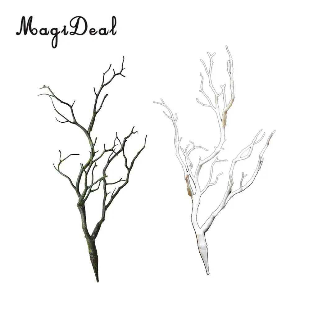PACK 2PCS Modern Art Decor Dried Tree Branches Plastic Plant Twig for Home Garden Floral Decor