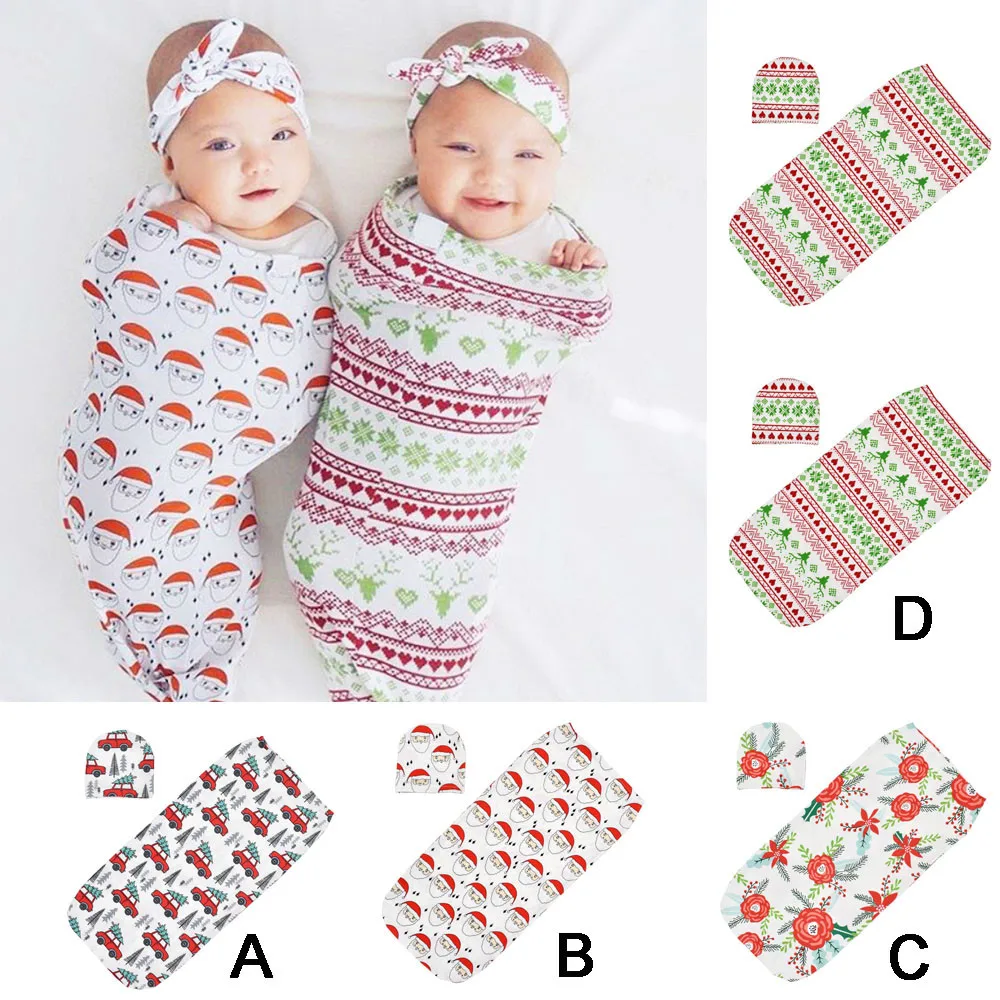 Christmas Newborn Baby Infant Blanket Swaddle Sleeping Bag Sack