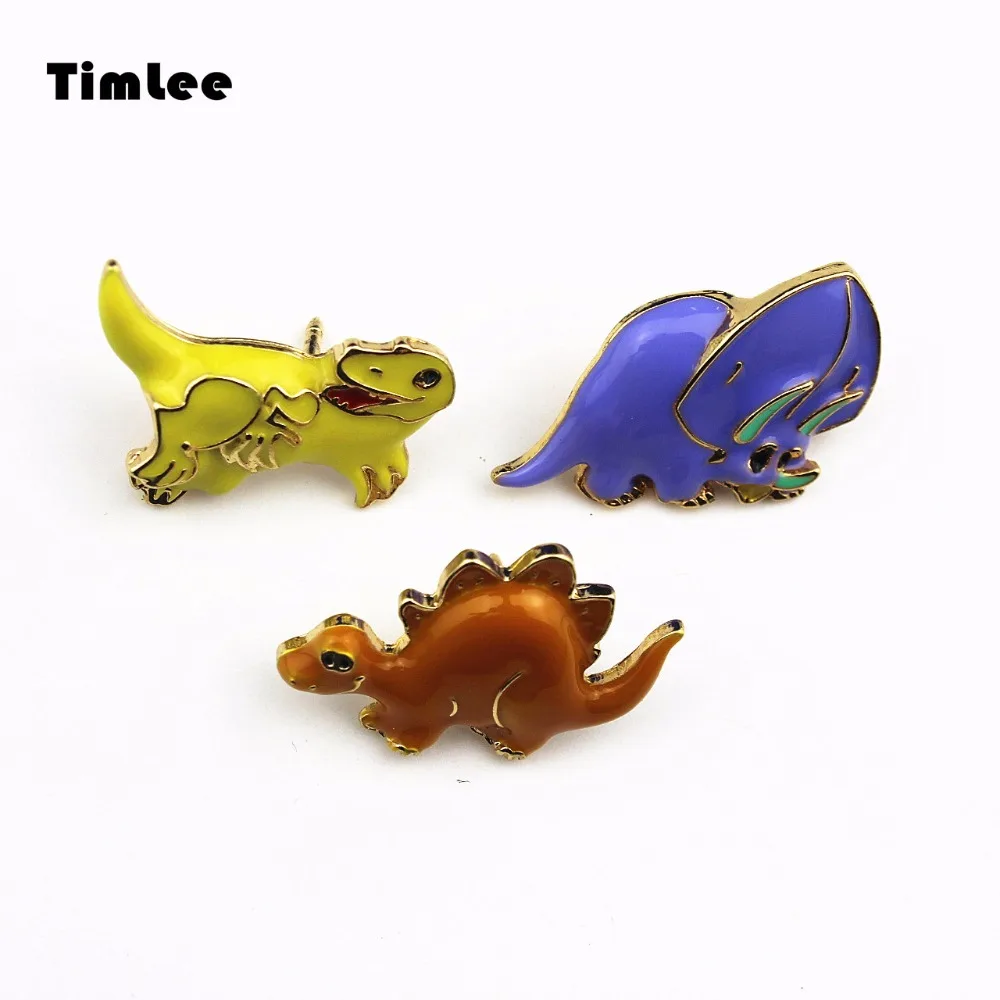 

Timlee X256 Cartoon Small And Pure And Fresh Animal Dinosaur Brooch Pins,Fashion Jewelry Wholesale .