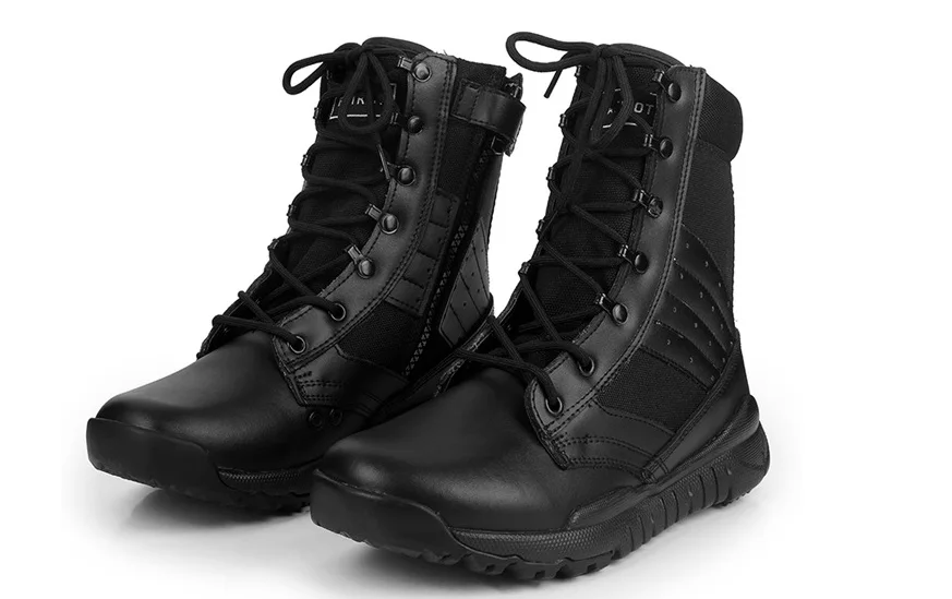 Combat Boots Desert Tactical Boots Military Combat Hiking Black ...