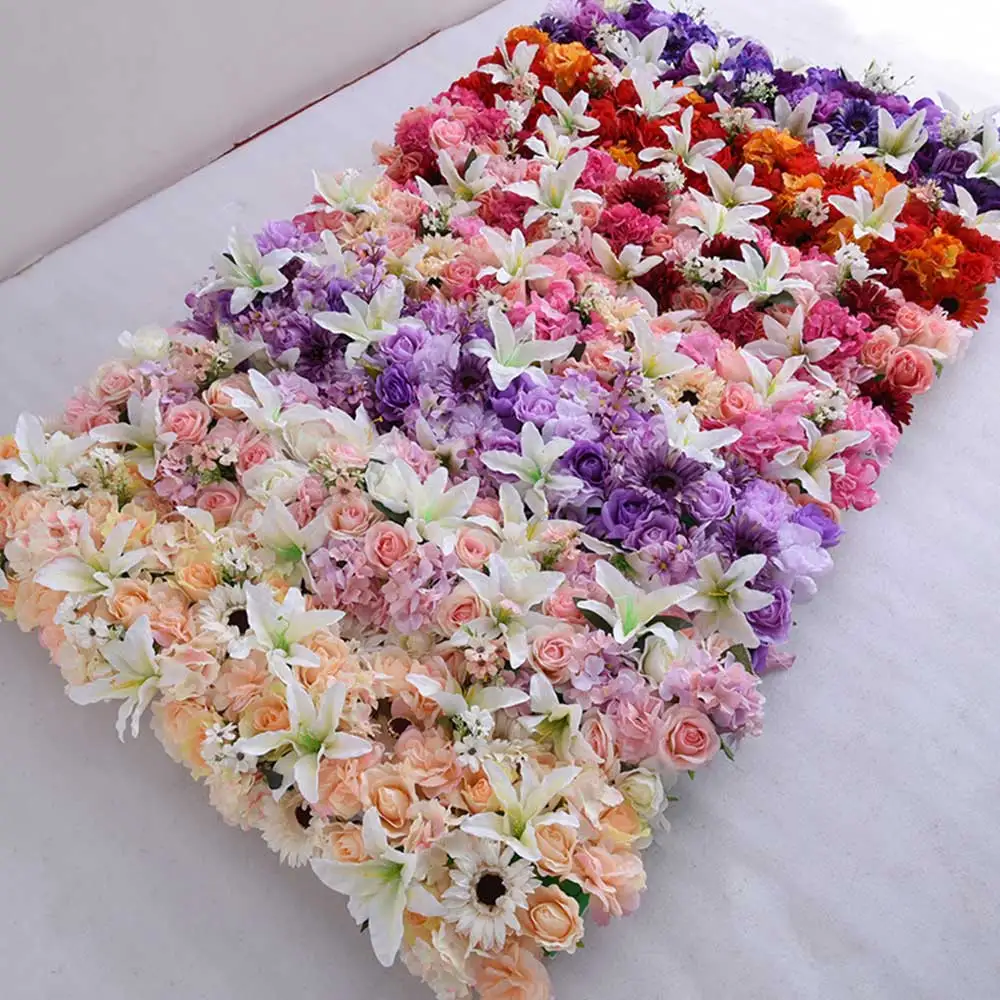 

Wedding Road Cited Artificial Flowers Row Decoration Flower Wall Arched Background Flower Row T station Party Event Fake Flowers
