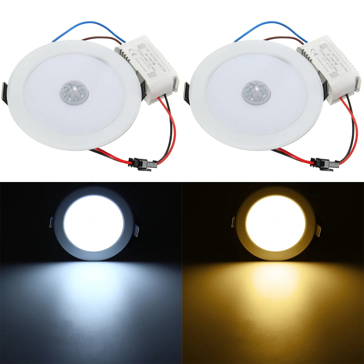 E27 House Motion Sensor Ceiling Light 5730 SMD AC 85-265V LED Night Lamp Warm White Hallway Indoor Lighting