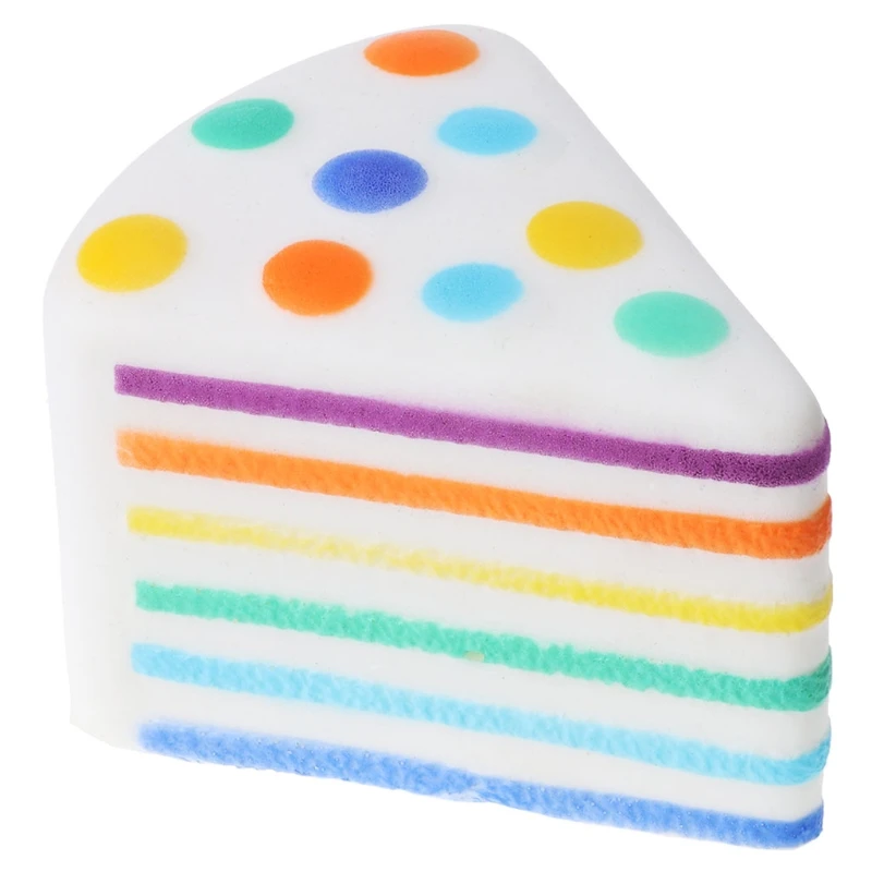 Прямая поставка Треугольник Радужный торт мягкий антистресс PU медленно поднимающиеся игрушки подарок для детей