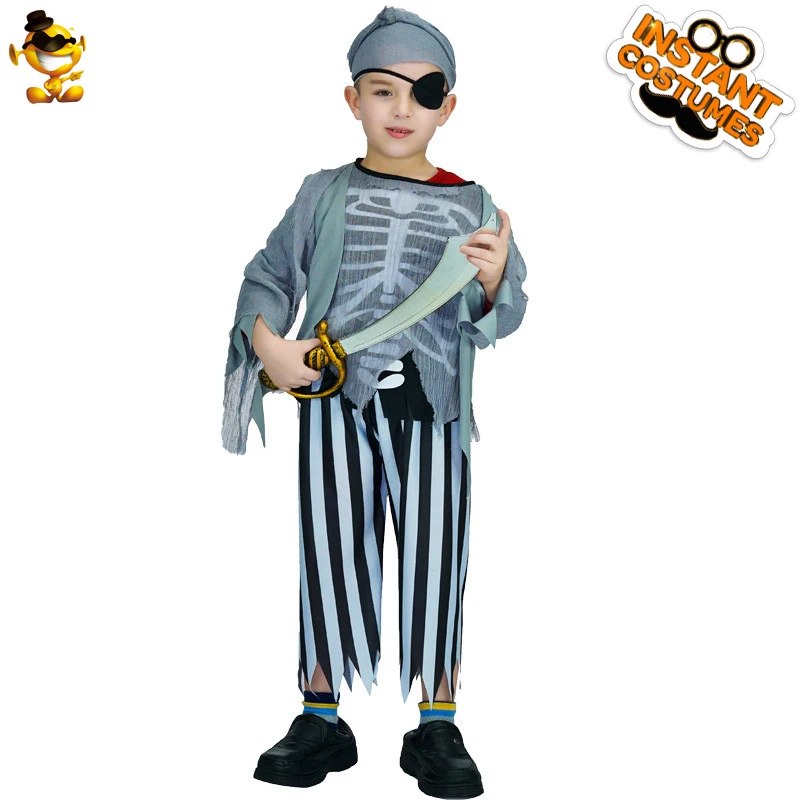 DSPLAY Новый стиль Призрак пират Детский костюм ужас зомби Хэллоуин маскарадные костюмы