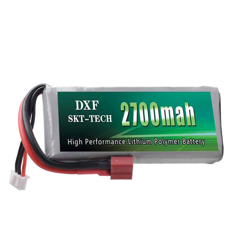 

DXF Hot selling Rc Lipo Battery 2S 7.4V 2700mah 20C Max 30C for Wltoys 12428 12423 1:12 RC Car Spare parts