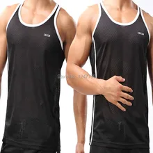 Для мужчин, дышащие, с отверстиями, Детские рубашки без рукавов и Повседневное бак Майки