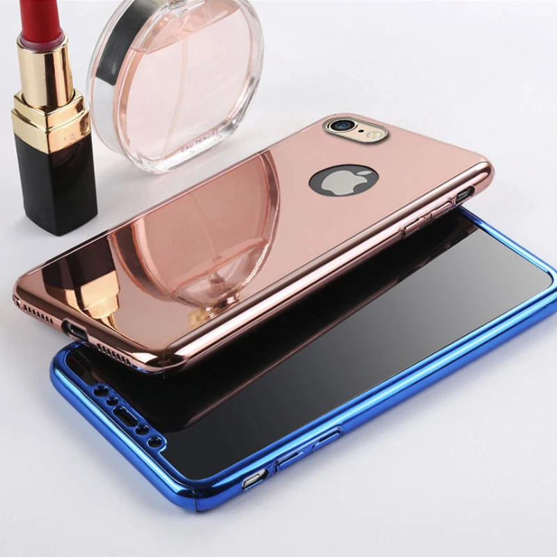 

KaiNuEn i Coque cover Case For Apple IPhone 6 6S plus iphone6 6plus Plating Mirror Phone Luxury 360 all-inclusive drop Casess
