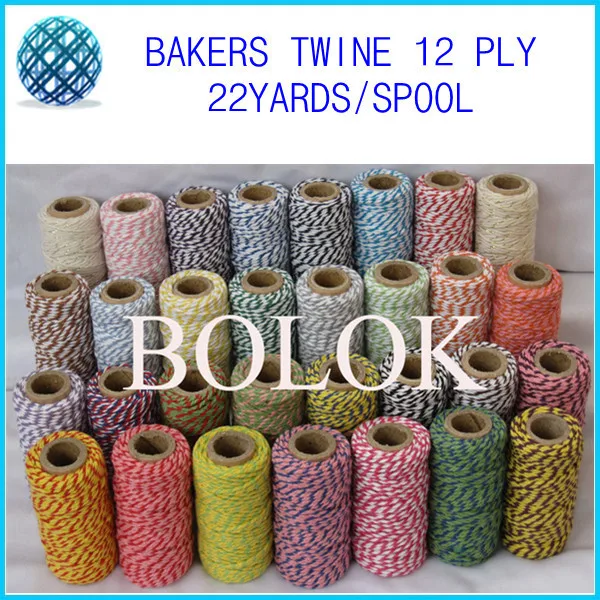 Baker шпагат 37 видов цвета(22yard/spool)(1000 шт./лот) двойной цвет Пекари шпагат, Божественная Шпагат