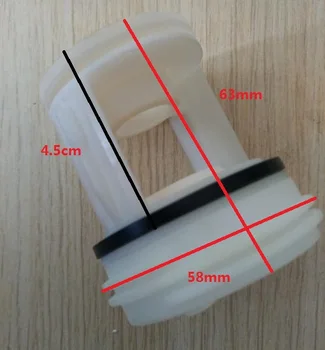 

durable White thick universal type Washing Machine Parts drain pump filter cap 58mm