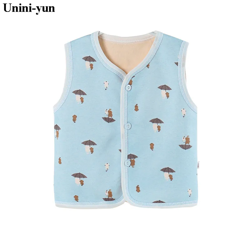 Unini yun 2018 Spring Fall Winter Kid Child Infant Baby Vests Cute Cartoon Cotton Sweaters Girl