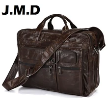 JMD 2016 Hot sale Business men leather handbag High Quality Brand 100% Genuine Leather Bag Messenger bag Men Bag Laptop JD013