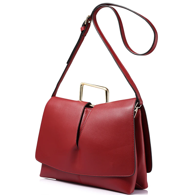 Женская сумка в руках LOVEVOOK, не большая сумка на плечо с двумя отделениями на молнии, сумка кроссбоди с регулируемым длинным плечевым ремнем, из искусственной кожи - Цвет: Red