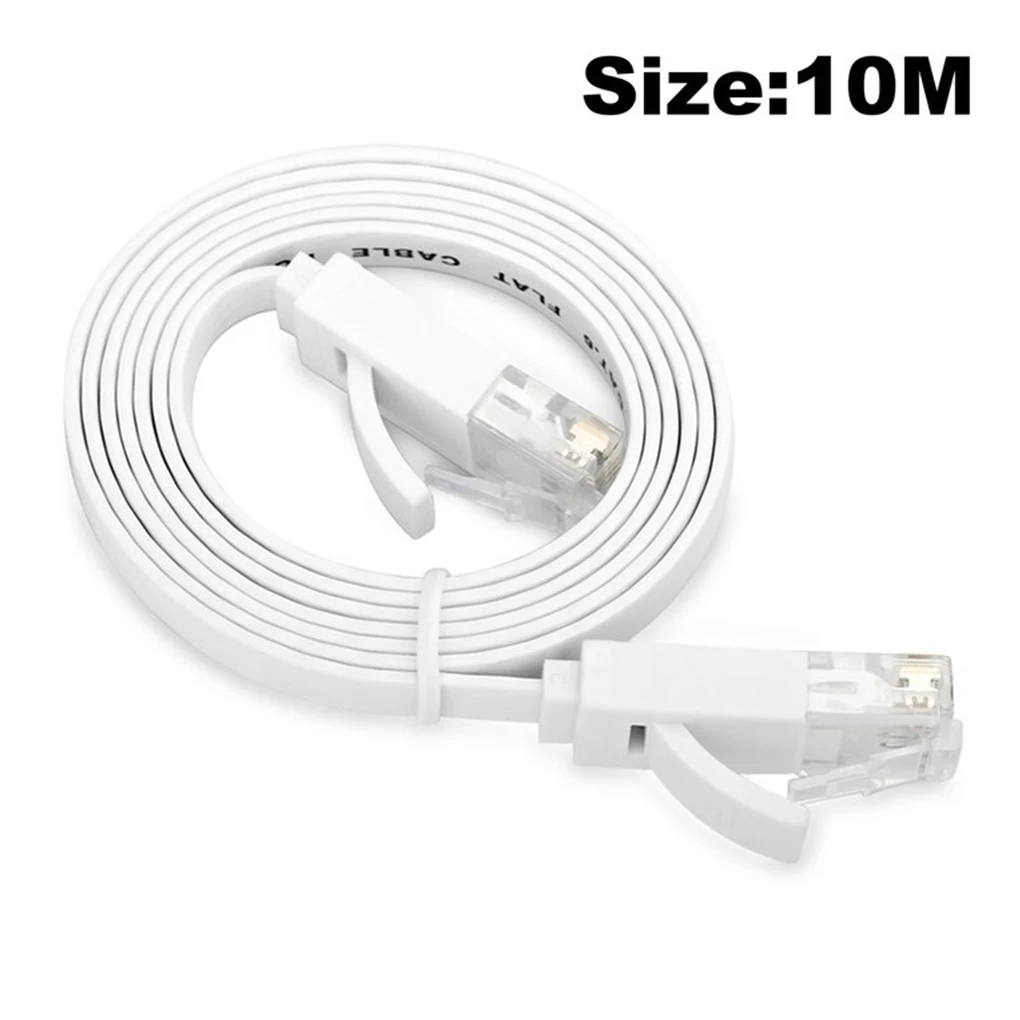 

10M Super Long RJ45 Ethernet Cable High Speed Flat Type Network Lan Cable Line Cord