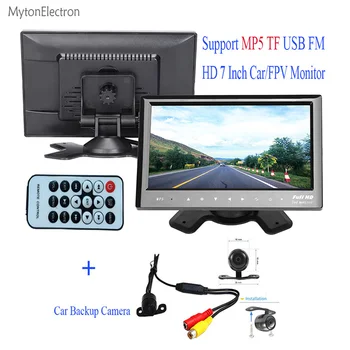 

Waterproof Wide angel Parking system Rear View Camera + 800*480 LED Screen 7 inch Car / FPV Monitor with Mp5 TF USB
