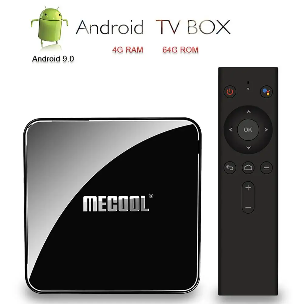 

Mecool KM3 ATV Android TV Box Amlogic S905X2 Smart TV 4K 4G 64G Set Top Box Android 9.0 Google Certified 2.4G/5G WiFi BT 4.0