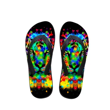 

2019 Summer Flip Flops Shoes Men Sandals Animal Tiger Print Casual Beach Slippers Lightweight Flip Flop Fashion Sandalias Male
