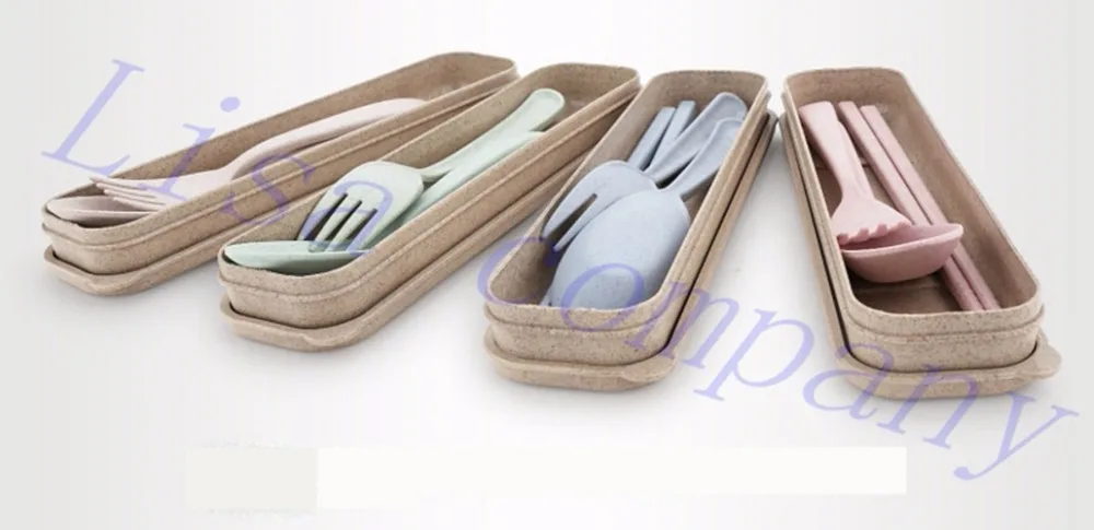 1 Unidades viaje portátil Picnic niños cuchillería tenedor viajes vajilla Sets Camping Picnic Set regalo para niños
