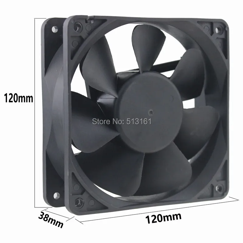 

Gdstime DC 12V 0.5A 12038 120x120x38mm 12cm 120mm Ventilateur Cooler Cooling Fan