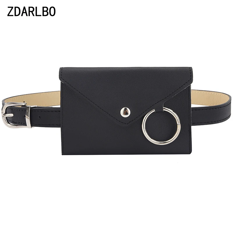 

ZDARLBO Women's Belt Bag PU Phone Waist Bag Handy Bananka Fanny Pack Simple Style Female Waist Bags Fashion Mini Waist Pack