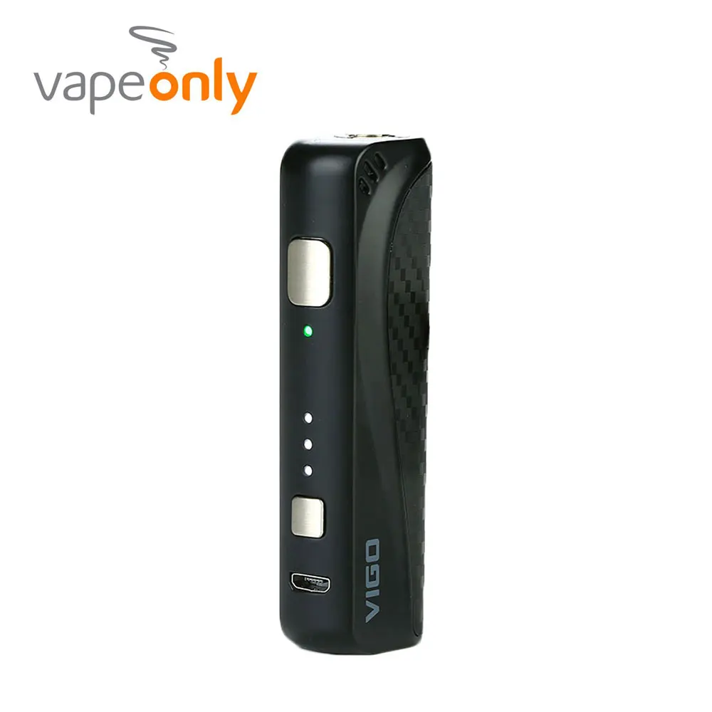 100% Оригинальный VapeOnly Vigo MOD 900 мАч встроенный аккумулятор 5S функцией подогрева и трехуровневой регулировкой мощности E-cigs Vape