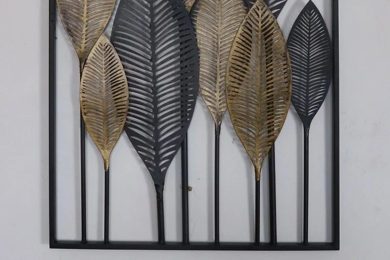 Скандинавские украшения дома lron leaf настенные украшения креативные Современные Простые металлические подвески моделирование эффект Удар установка