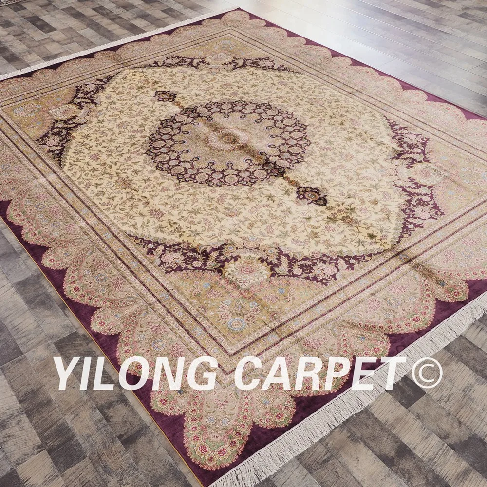 Yilong 8'x10' ручной работы, шелковые персидские Ковры Винтаж цветочный прочный Ковры (wz102a8x10)