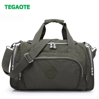 

TEGAOTE Nylon Travel Bag Large Capacity Men Hand Luggage Travel Duffle Bags Nylon Weekend Bags Women Multifunctional Travel Bags