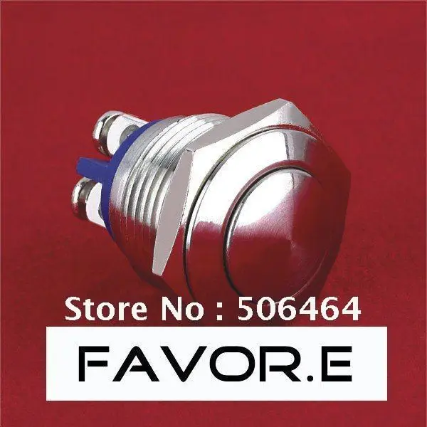 

16mm IP65 Momentary Push Button Switch domed round screw terminal