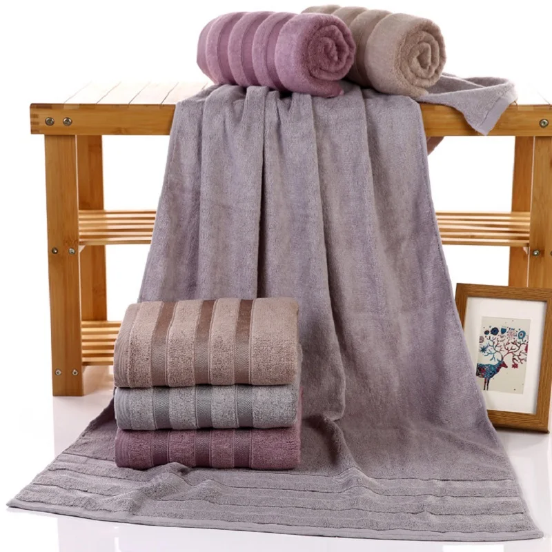 

Dropship Luxury Thick Bamboo Bath Towel for adult Big Men Camping Swimming Towel Family Shower Towels Bathroom serviette de ba